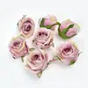 Cabezas de Flores de Rosa Simuladas, Flores Artificiales de Tela de Seda Rizada de Gama Alta, Arreglos de Pared de Flores para Bodas, Materiales Florales Decorativos, Flores Hechas a Mano para DIY