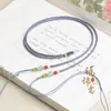 Cordón para Lanyard con Cuenta Dzi Cruzada, Cuerda para Collar con Colgante de Ágata Roja del Sur, Cuerda para Colgante de Jade Tejida a Mano Ajustable para Hombres y Mujeres con Hebilla de Seguridad