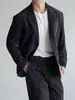 Traje Casual Estilo Retro Old Money de Chenilla Tencel con Solapa de Muesca para Hombre Otoño/Invierno 2026 Chaqueta de Traje Ligera para Negocios