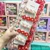 Gafas de Zanahoria Lindas Conejo Puntos Rojos Flor Dibujo Animado Pasador para Niños Clip Lateral para Niña Pasador de Estudiante