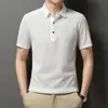 Camiseta de Verano para Hombre Casual de Negocios Transpirable Tridimensional Ajustada Visible en la Parte Superior Camiseta Polo para Hombre de Verano