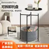 Mesa de Centro Pequeña Creativa y Sencilla Transfronteriza, Mesa Lateral para Sofá de Balcón de Sala de Estar, Mesita Lateral Mini Pequeña para Mesita de Noche de Baño, Mesa de Esquina de Hierro