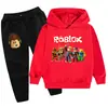 Conjunto de Ropa para Niños: Sudadera con Capucha + Pantalones Largos con Dibujos Animados, Disponible en 8 Colores, Sudadera de Manga Larga Estilo Primavera y Otoño