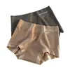 Ropa interior tipo boxer de algodón para mujer, de algodón puro, cintura media-alta, sin costuras, 100% algodón, entrepierna antibacteriana, transpirables, tipo boxer para mujer