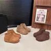 Botas Cortas Retro Birkenstock de Piel Nobuk Estilo Nuevo de Invierno para Mujer Forradas de Borrego 2025 Nuevas Planas Cómodas Casuales Botas de Nieve