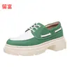 Liu Fu 2026 Primavera Nuevos Mocasines con Cordones de Talla Grande para Comercio Exterior Moda Plana para Mujer Europea y Americana WISH Amazon