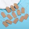 Embalaje de accesorios de joyería al por mayor, cartón, tarjeta, etiqueta, etiqueta de doble cara con cuerda, papel kraft, tarjeta blanca x13