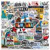 50 adesivos de grafite transfronteiriços de Nova York bagagem notebook celular adesivos removíveis
