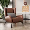 Sillón sofá de diseño minimalista italiano, sofá individual de cuero con garra de gato para sala de estar, sillón reclinable de lujo ligero, silla tigre reclinable