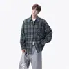 Comercio Exterior 2026 Otoño Nueva Camisa de Cuadros Hombres Mujeres Pareja Casual Estilo Hong Kong Holgada Talla Grande Camisa de Manga Larga de Cuadros