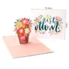 Día de la Madre Tarjeta de felicitación 3D tridimensional buena madre creativa tallado en papel hecho a mano tarjeta de mensaje de bendición postal fábrica venta al por mayor