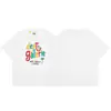 GALLERY DEPT TIDE estampa colorida de letras de desenho animado camiseta de manga curta de alta qualidade casual solta verão masculina e feminina