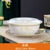 Juego de Platos para Uso Doméstico Cerámica Jingdezhen Vajilla Regalo para Eventos Venta al por Mayor Lujo Accesible Combinación de Plato de Hueso