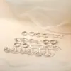 Plata de Ley 999 Clip para Oreja de Pie Plata Pendientes Simples Ins para Mujer Sin Agujeros en las Orejas Clip para Oreja Diseño de Nicho Pendientes de Tachuela