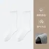 Meias cinzas para mulheres e crianças, finas para primavera e outono, algodão puro, sem costura, meias de cano médio, 10A, antibacterianas, desodorizantes, absorventes de suor, punho dobrado, meias longas folgadas