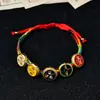 Corda de Mão Thangka Tecida à Mão, Pulseira de Corda Colorida, Pode Ser Pendurada na Mão de Thangka Corda de Mão de Fio de Algodão Enrolado à Mão, Corda de Mão de Reencarnação de Xizang
