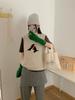 Chaleco Suéter de Lana Mezclada con Cuello Redondo de Pingüino Artístico Fresco y Dulce Japonés para Mujer Primavera 2025