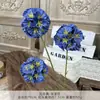 Flor Artificial Flor Azul Neblina Arreglo Floral Decoración de Bodas Caminos Ramo de Flores Artificiales Lugar de Boda ramo de fila Ventana del Jardín de Monet