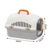 Transportadora de Aerolínea Específica para Gatos con Ventana Superior, Caja de Transporte Transpirable de Doble Puerta con Comedero, Suministros Portátiles para Mascotas para Uso en Automóvil