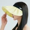Sombrero de copa vacío con aro para el pelo a juego, de verano, para mujer, para exteriores, con protección facial, pequeño sombrero coreano con forma de concha.