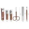 Conjunto de Cortadores de Unha Anti-Salpicos de 8 Peças com Estojo para Pendurar, Conjunto Portátil de Ferramentas de Manicure e Beleza, Dropshipping Transfronteiriço