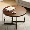 Mesa de Centro Redonda Moderna Simples Direto da Fábrica Mesa Lateral para Sala de Estar de Apartamento Pequeno Mesa de Chá Pequena para Casa Simples