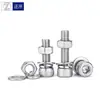 Conjunto de Parafusos Sextavados com Cabeça Cilíndrica e Porcas de Aço Inoxidável 304 Sortimento Haste Combinação M2M4M5M6M8M10M12