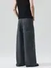 Ropa para Hombre Fengshe / 2026 Retro Americano Lavado a la Piedra Botón de Espiga Recto Versátil Línea A Pantalones Casuales Sueltos para Hombres y Mujeres