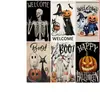 Nueva Bandera de Jardín de Halloween de Amazon con Gato Negro Maligno, Calabaza y Elementos de Bruja para Decoración de Bandera de Halloween en el Jardín