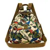 Mochila de Tela Oxford Estilo Graffiti Chino de Nuevo Estilo para Mujer, Mochila de Viaje Casual a la Moda, Se Puede Usar como Bolso de Hombro Único, Bolso para Mujer