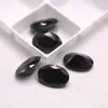 Piedra Suelta de Circonita Cúbica Sintética en Forma de Huevo, Piedra Negra, Piedra Cz con Forma Ovalada y Base Puntiaguda, DIY para Joyería