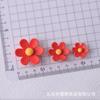 Flores como brocado diy acessórios de resina de flor de seis pétalas grande e médio tamanho pequeno flor de resina artesanal material grampo de cabelo acessórios