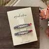 Pinza de Cuadros con Piedras de Azúcar y Strass Pinza para Flequillo de Chica Dulce Retro Pinza BB de Guisante Pasador Accesorio para el Cabello Estilo Coreano