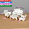 Mesa redonda manualidades mesa de arena modelo muebles pequeños adornos modelo mesa y silla miniatura mesa de comedor restaurante mesa mini silla
