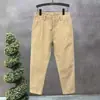 Calças casuais da moda e simples de cor sólida estilo coreano para homens, novas calças de perna reta para outono, calças de estilo minimalista, disponíveis para atacado
