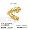 Joyería Transfronteriza para Mujeres, Elegante y Discreta, Anillo de Pez con Acabado de Alta Gama, Anillo para Dedo de Acero de Titanio Resistente al Desgaste, Joyería de Mano de Acero Inoxidable Estilo Vacaciones