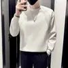 Sudadera muy elegante, de talla grande, con cuello redondo para hombres y mujeres, perfecta para otoño e invierno, con un estilo coreano relajado, y adecuada para figuras petite.