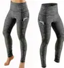 Ventas Directas de Fábrica Transfronterizo Aliexpress Populares Pantalones de Yoga Levanta Glúteos Cintura Alta Pantalones Deportivos Bolsillo Empalme Leggings Pantalones de Mujer