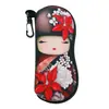 Bolsa Popular de Material de Mergulho Mais Vendida, Bolsa de Óculos Estampada da Moda, Caixa Portátil com Gancho para Óculos de Sol de Viagem