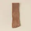 Meias de Dedos Five-finger de Borracha Alta para Mulheres da Fonte Mercantes Color Spinning Tubo Médio Sem Costura Óssea Desodorante Antibacteriano Anti-pilling