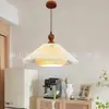 Lámpara de araña de ratán estilo Wabi-Sabi francés, luz principal retro para sala de estar, dormitorio, comedor, casa de huéspedes, sala de té, iluminación ambiental floral