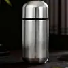 Taza aislada de titanio puro con estampado, doble capa antiescaldados, taza mini de bolsillo portátil, alto valor estético, adecuada para regalos de negocios y de oficina