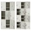 Armario de 9/12/15 Puertas/24 Puertas con Divisores, Zapatero Metálico de Doble Capa para Empleados de Fábrica, Armario Metálico de Almacenamiento para Taller con Cerradura