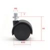 Fabricantes de rodízios fornecem rodas para móveis PP/PA pretas com rosca M8, refrigerador de ar de cinco lados, ar condicionado móvel, roda universal