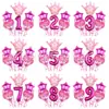 Set de Globos Digitales de Corona Transfronterizos en Varias Formas para Decoración Temática de Fiesta de Primer Cumpleaños Infantil Globos de Papel de Aluminio