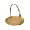 Cesta Mini Antigua de Bambú Hecha a Mano para Ceremonia del Té de Huerto de Bambú Cesta de Bambú Cesta Pequeña de Huerto de Bambú Cesta para Dim Sum Camino de Sesión de Fotos Hanfu