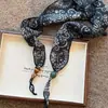 Colar Cachecol de Seda Flor de Castanha Retro Feminino Luxo Acessível Moda de Alta Qualidade Lenço de Pescoço Design de Nicho Acessórios para Cabeça