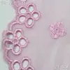 Tanglong Encaje de Malla Elástica Bordado Floral Hueco de Doble Cara Simple 25cm Adornos para Ropa Infantil Adorno de Encaje