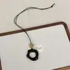 Collar Colgante de Anillo Largo Asimétrico Retro para Mujer Cadena de Suéter de Cuello Halter Ajustable Estilo Étnico Accesorios de Alta Gama