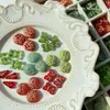 Serie Roja y Verde de Oso y Estrella de Vid Checa Doméstica Mariposa Hecha a Mano Capullo de Flor Oro Pintado Materiales y Accesorios para Pulsera DIY